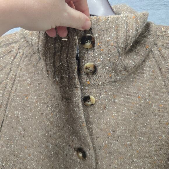 Eileen Fisher Lambswool Rabbit Hair Silk Button Front Ribbed Jacket Size PS - Picture 6 of 6